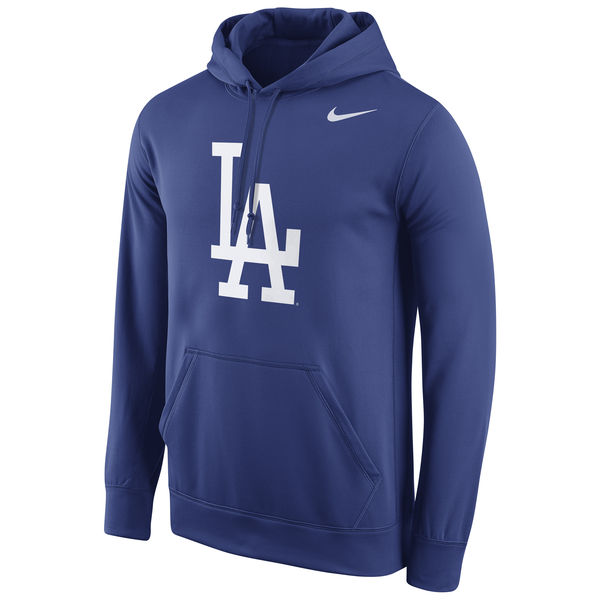 Men Los Angeles Dodgers Nike Logo Performance Pullover Hoodie Royal